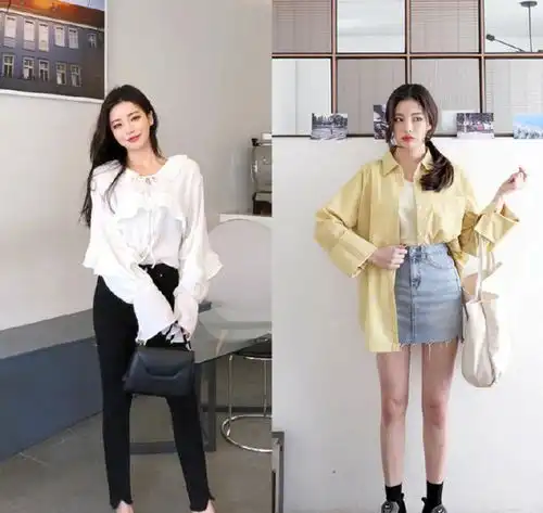 150160cm小个子女生,韩系chic风穿搭示范,时髦好看还显瘦显高
