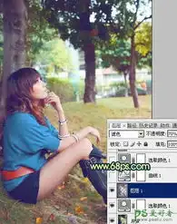 photoshop给公园里的mm写真照调出温馨的阳光效果4
