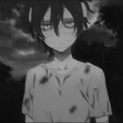 动漫丧头男抖音动漫男黑白丧头像分享
