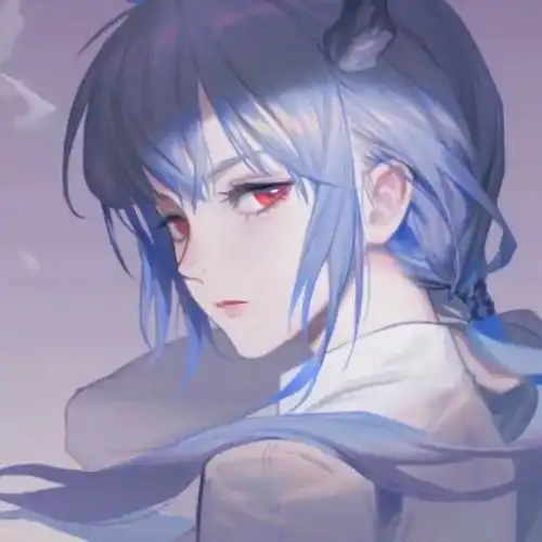 蓝色系女生头像记得向前看,别烂在过去和梦里
