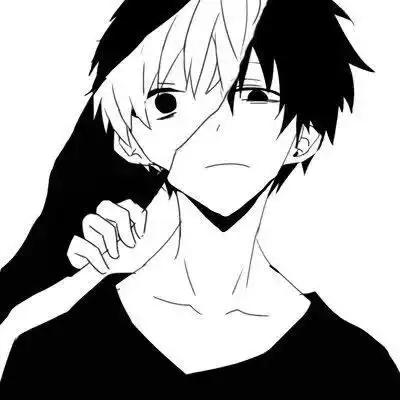 黑白动漫男头温柔拯救不了孤独
