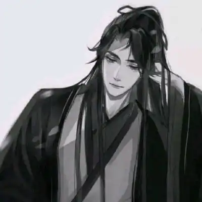 林弦丧系古风黑白动漫男头
