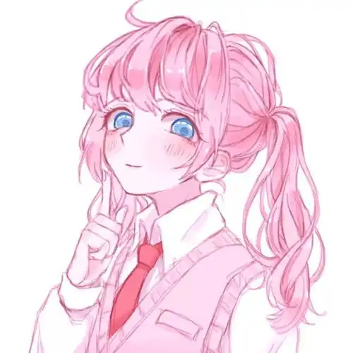 粉色系女生头像
