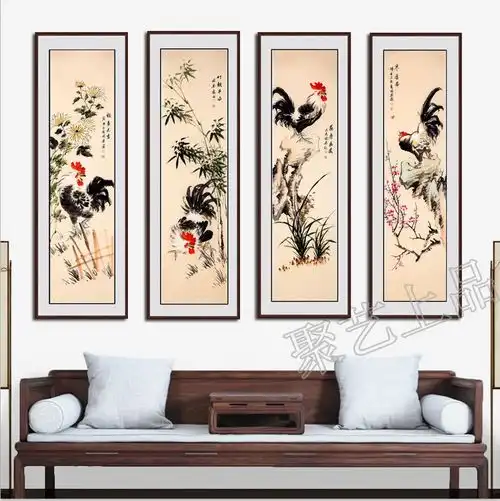 客厅沙发背景墙挂什么画好国画四君子清雅古韵,素璞自然
