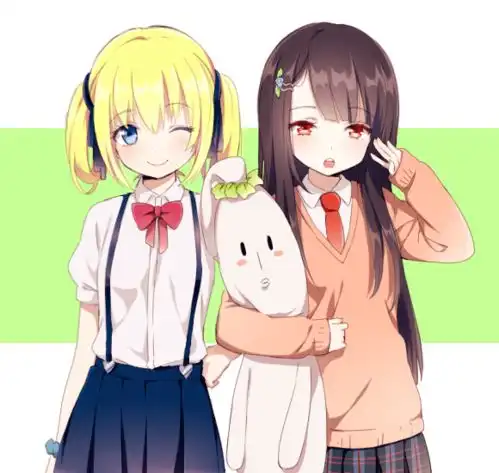 q版萌系二头身男女角色插画图片二次元卡通动漫绘画参考素材
