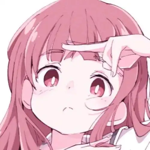 粉色系动漫女生头像
