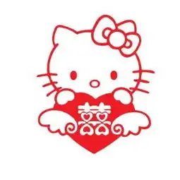 gexing100个性一百cac2628幸福kitty猫个性一百卡通喜字贴喜庆剪纸怎么样,好不好
