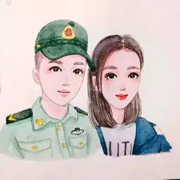水彩头像,宝妈给宝贝的礼物亲子情侣装哦
