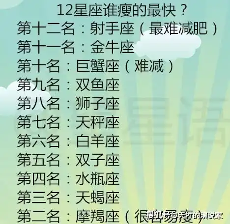 最适合十二星座的减肥运动,星座天使vs星座恶魔
