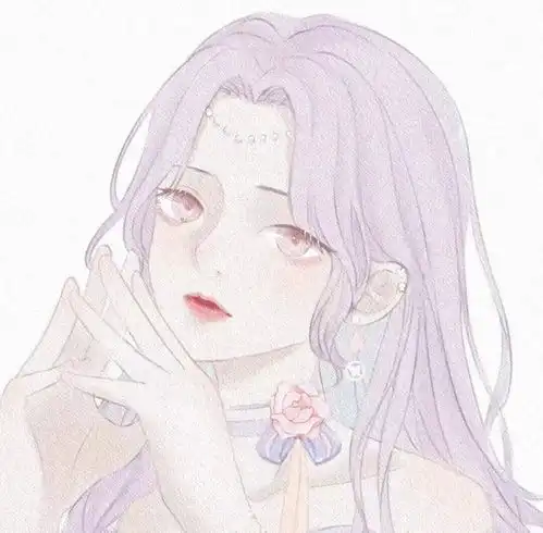最近很火的浅色系动漫女生头像
