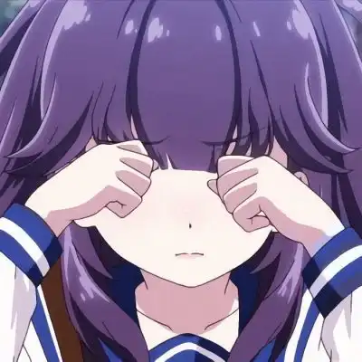 紫色头发动漫二次元女生头像

