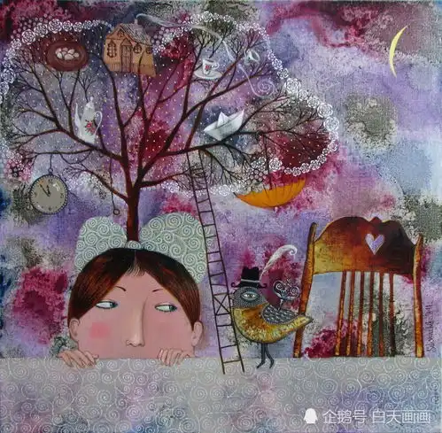 白天画画,凛冽寒冬已临,奉上暖系奇幻插画供君欣赏
