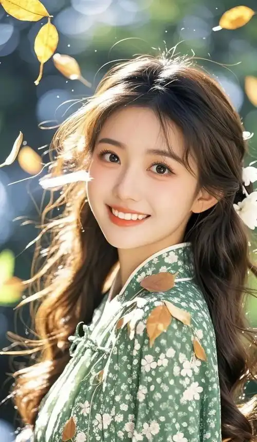 美女壁纸丨绿色系清新脱俗,初恋的味道
