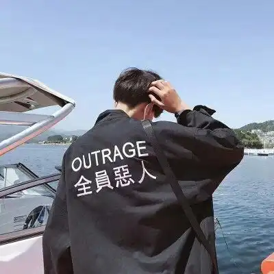 男生头像阳光帅气背影暖男侧脸高清图片
