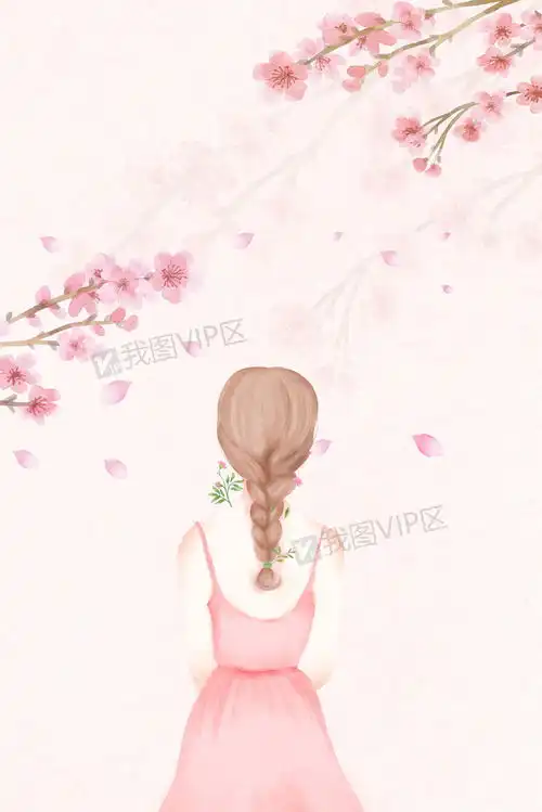 九月你好粉色女孩背影广告背景图片素材psb格式下载其他大全
