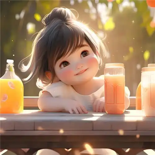 温柔笑脸治愈动漫小女孩头像图片,充满着善良和纯真
