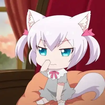 独二猫咪可爱女生动漫头像
