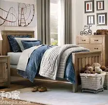 5款海洋蓝色床品营造男孩房的清凉夏日
