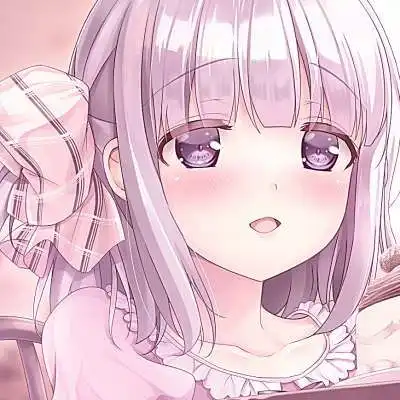 粉色系动漫可爱软妹女生头像

