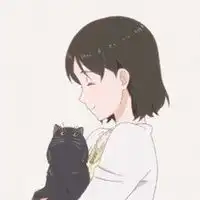 少女和猫头像动漫微信头像图片大全
