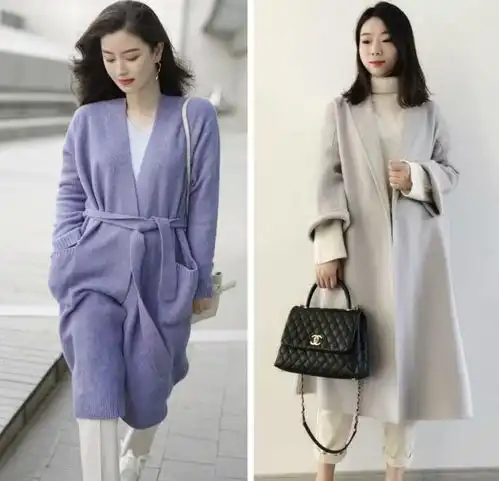 穿腻了韩系风,试试英式浪漫的睡袍大衣穿搭,简约高级显气质
