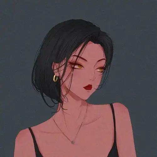超级气质的手绘头像
