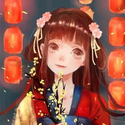 适合过年的古风红色系列动漫头像
