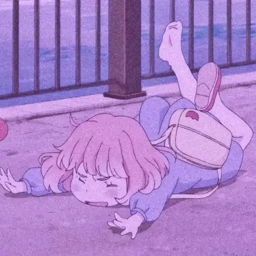 苏濯粉色系ins风动漫女头.
