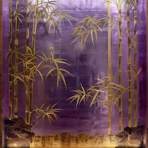 紫色的竹子头像,紫气东来,节节高升
