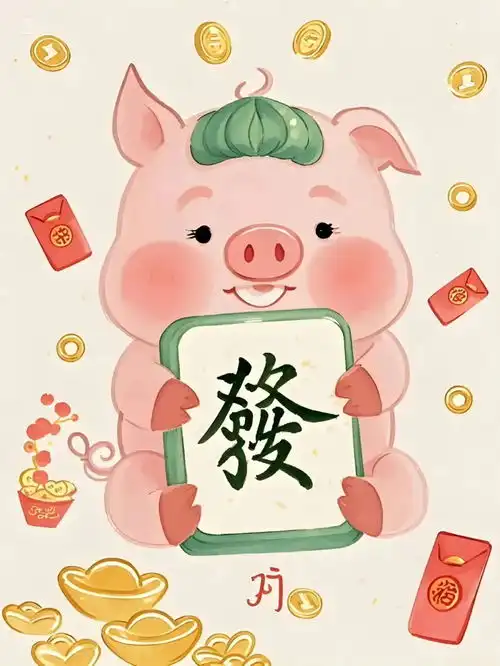 十二生肖发财头像
