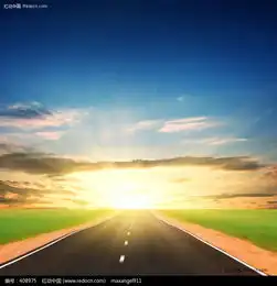 夕阳下美丽的道路图片道路摄影图片
