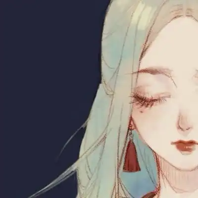 客桥.手绘古风女头向鱼问水向女生头像我要个性网
