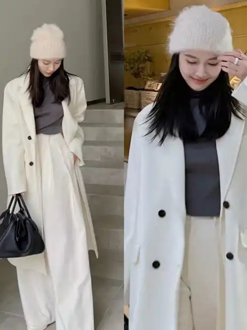 秋冬季穿对白色有多吸睛跟着她们穿白色,秒变温柔系小仙女
