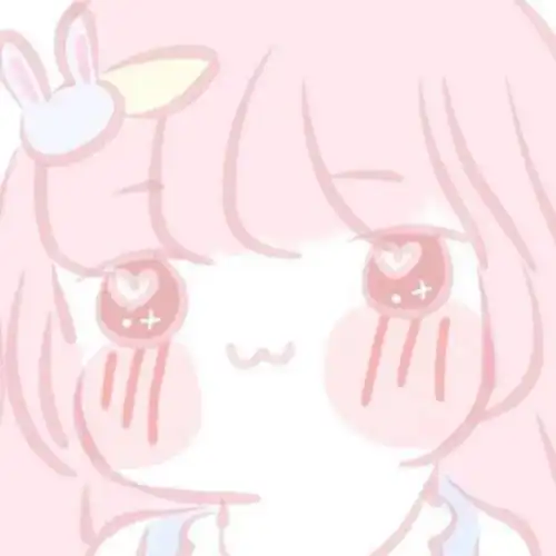 粉色系动漫女生头像
