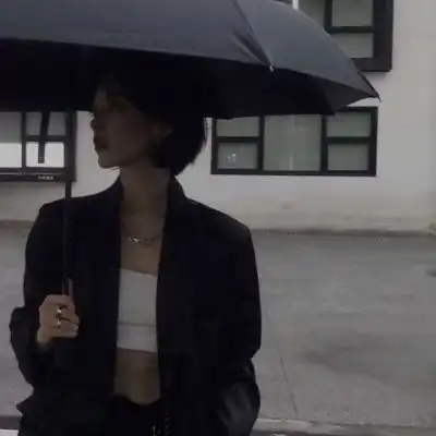 ins风黑色系御姐所以你不会回女生头像我要个性网
