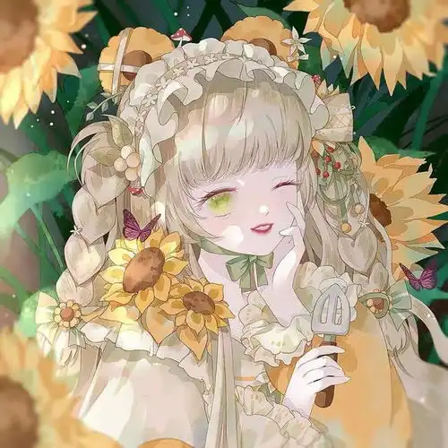 黄色系动漫闺蜜头像
