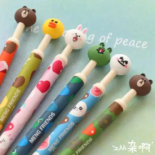 zaa杂啊可爱line布朗熊系列签字笔水笔韩堆糖,美好生活研究所

