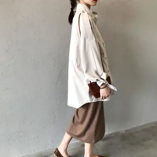 风衣女短款2020春季新款韩版上衣学生宽松显瘦外套yaso福卡商城
