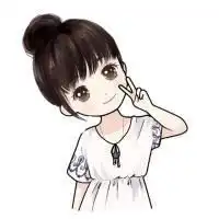 q版卡通头像女丸子头微信头像图片大全
