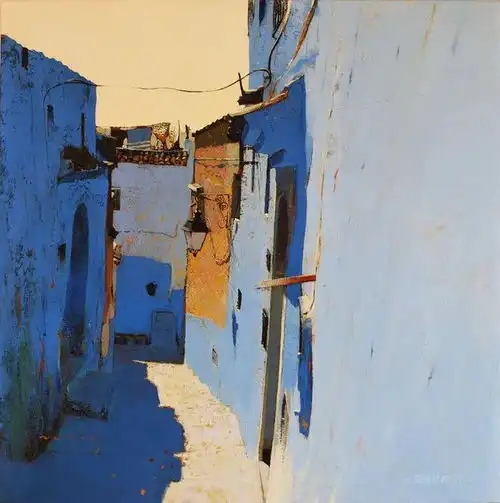magipuig蓝色系风景油画,极具美感
