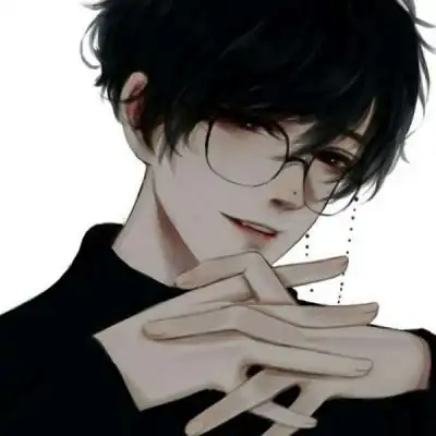 黑色动漫男生头像
