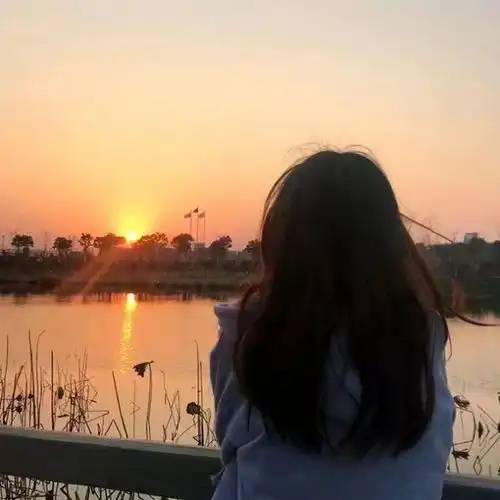 ins落日黄昏女生头像
