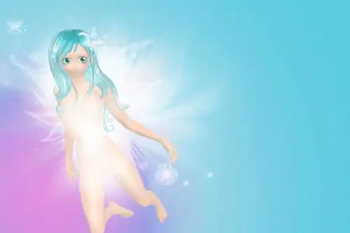 紫色头发的动漫少女图片
