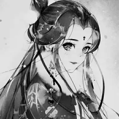 古风黑白女生头像
