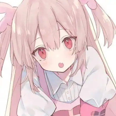 粉色风卡哇伊动漫女生头像
