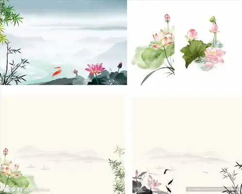 荷花背景设计图
