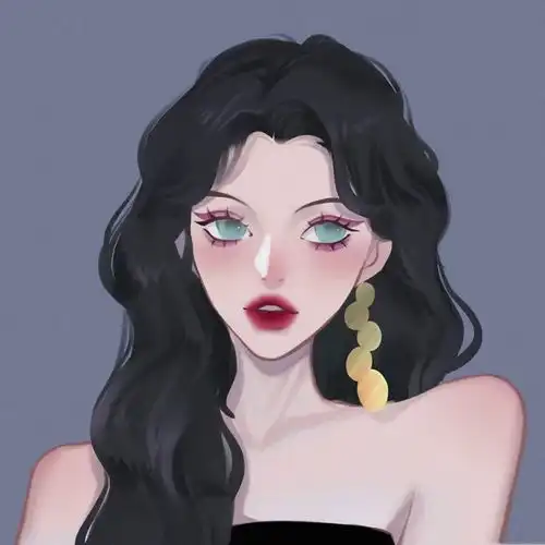 手绘女生头像愿你遇见那个对的人

