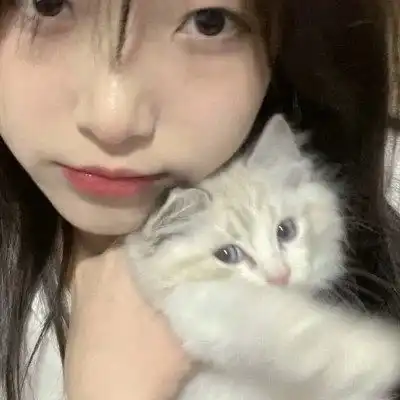 高颜值抱猫女头像
