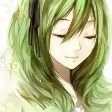 求动漫头像要女的绿色头发
