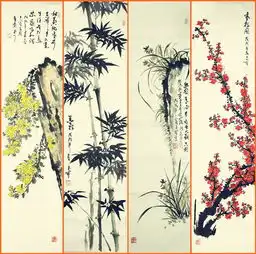 梅兰竹菊君子风,诗书画印翰墨情书画家李玉宝到访文化名人网春雨阁
